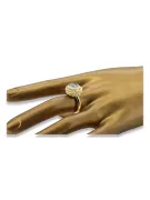 Кольцо Винтаж Циркон 14-кв Желтое золото vrc059y